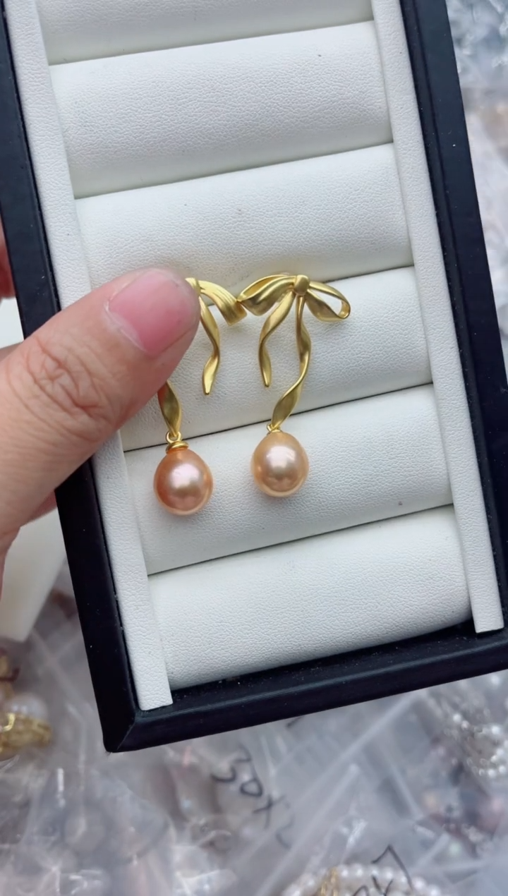 未镶嵌耳饰淡水珍珠多样性发其一，非无暇