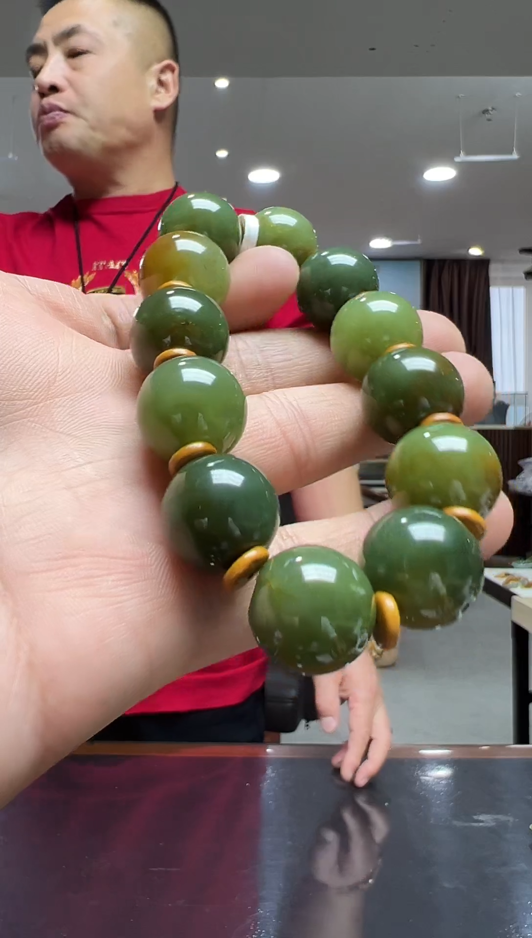 未镶嵌手链透闪石质玉卡18-多样性发货其中发一