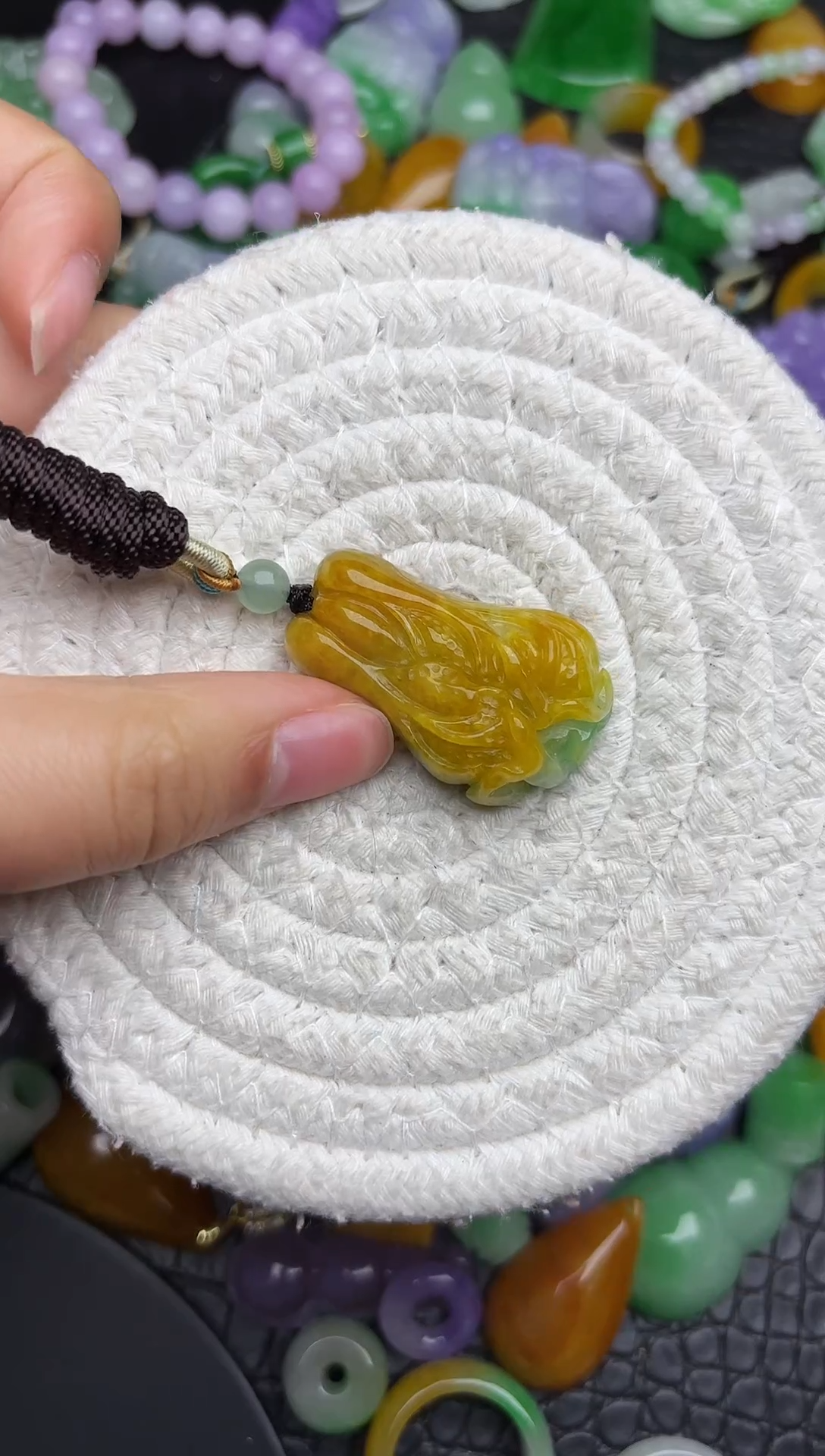 颈饰未镶嵌翡翠缅甸翡翠吊坠