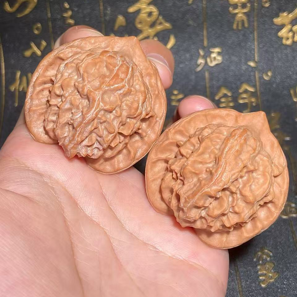 文玩核桃把件图图核桃边43