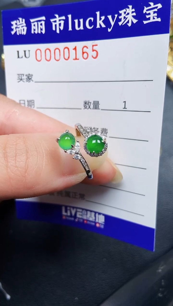 翡翠银S925镶嵌颈饰0165