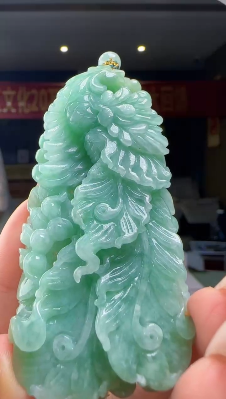 翡翠未镶嵌吊坠(赠链)YJ@@960Q3J16458