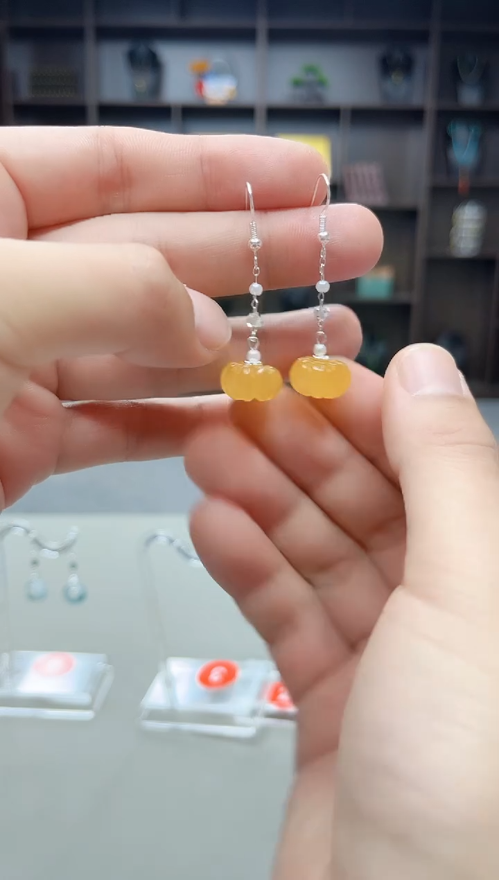 未镶嵌耳饰玛瑙/玉髓W06