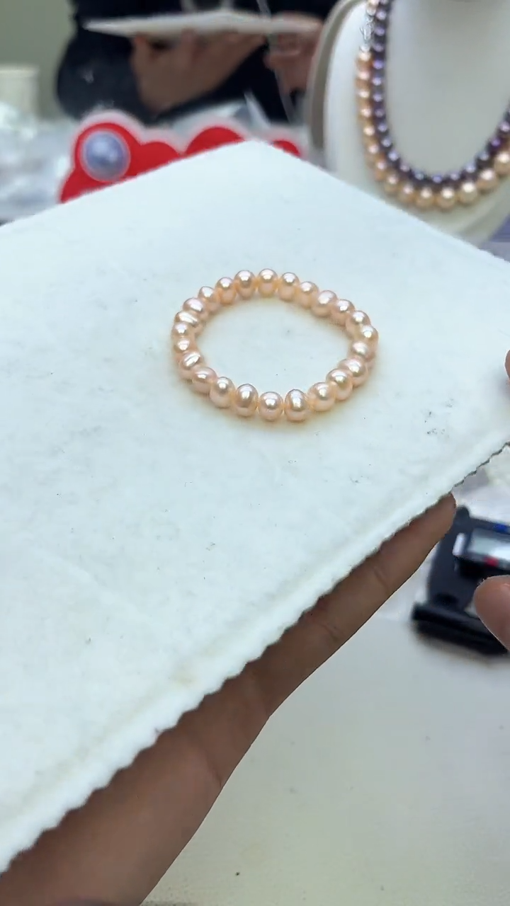 未镶嵌手链淡水珍珠（无）中国红色系