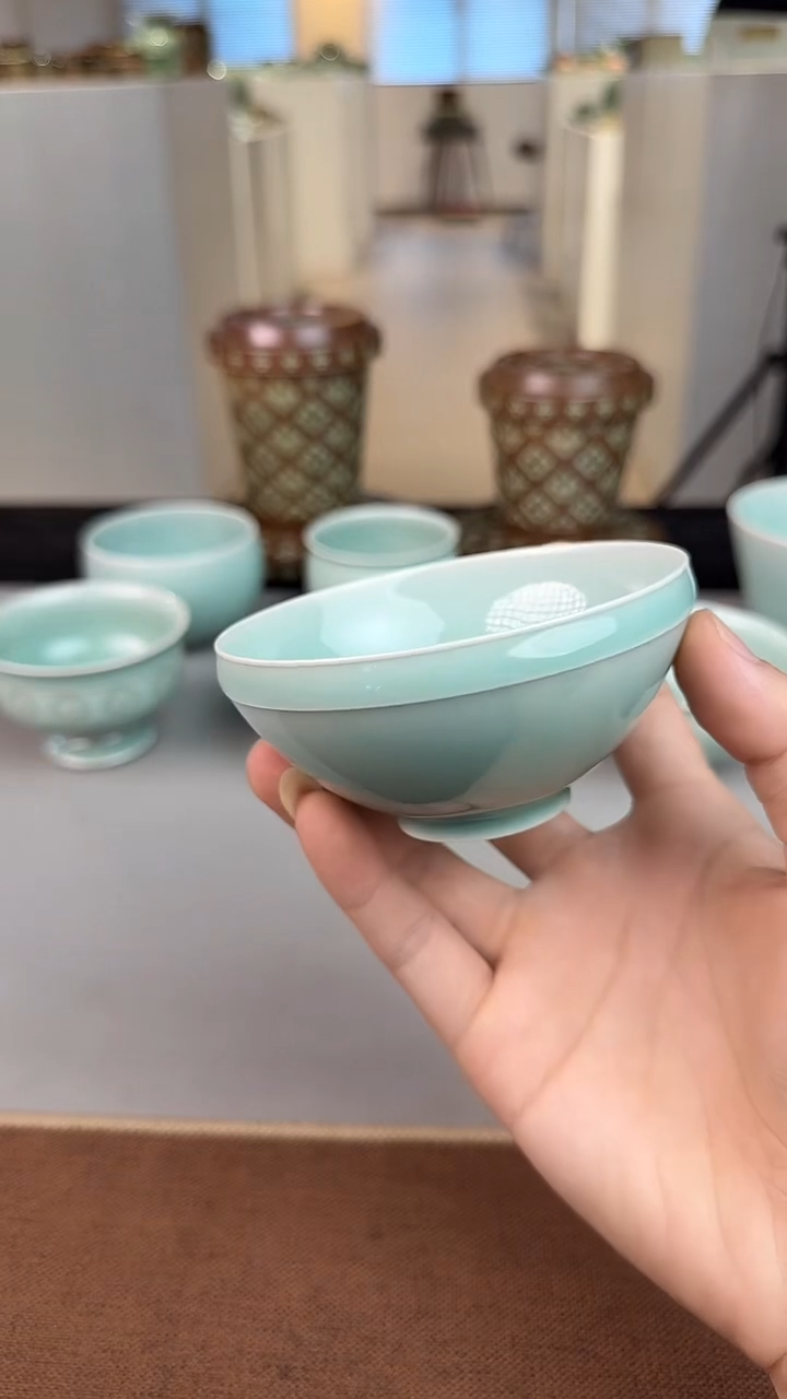 青瓷手工茶器包邮