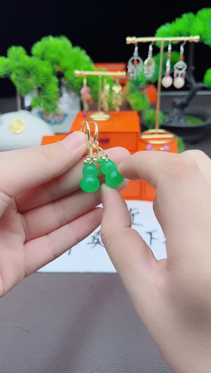 【闪购商品】玛瑙/玉髓耳钉未镶嵌213000