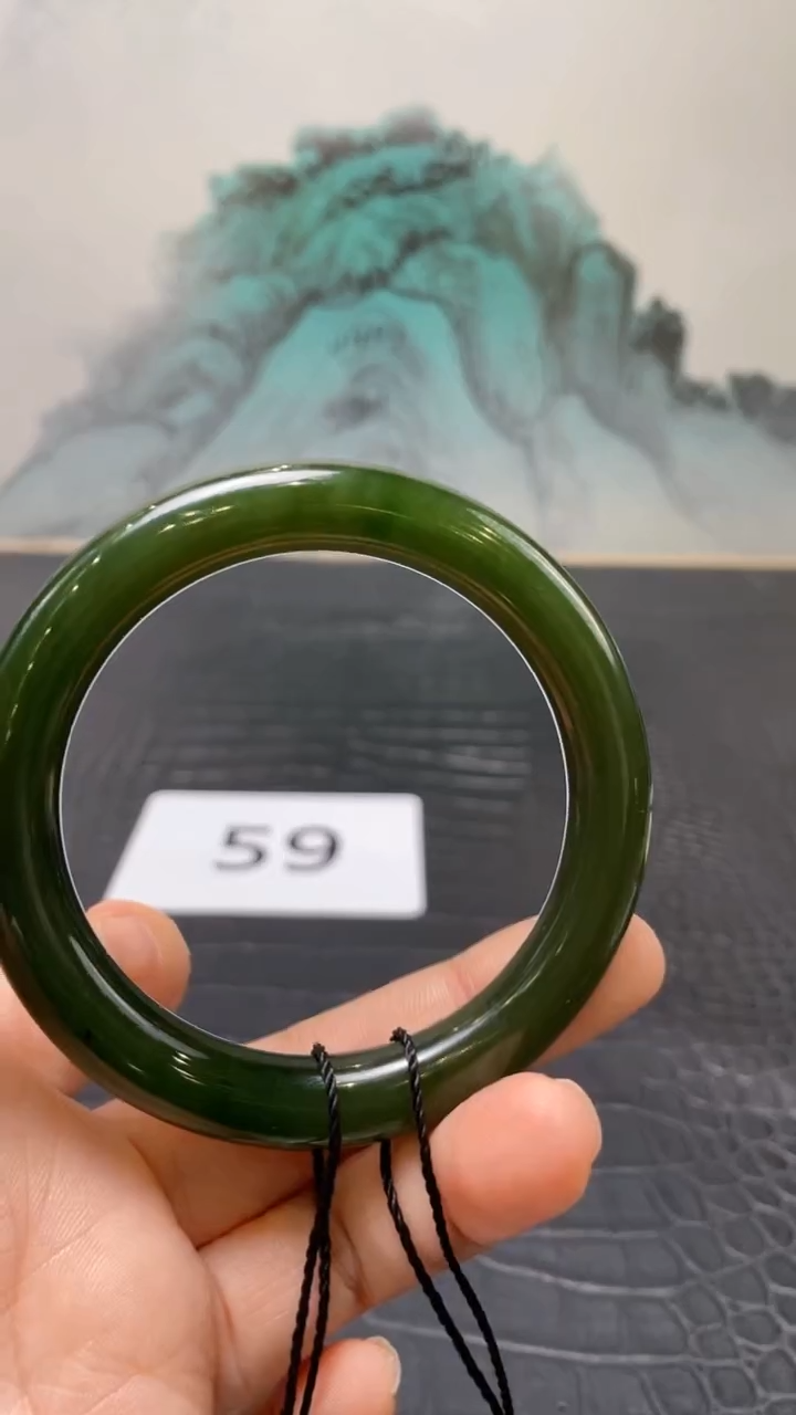 未镶嵌手镯和田玉（碧玉）开*果59