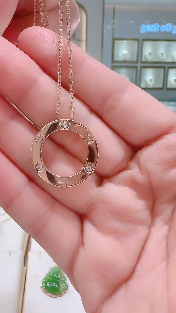 【闪购商品】钻石套链18K金镶嵌18K金套链