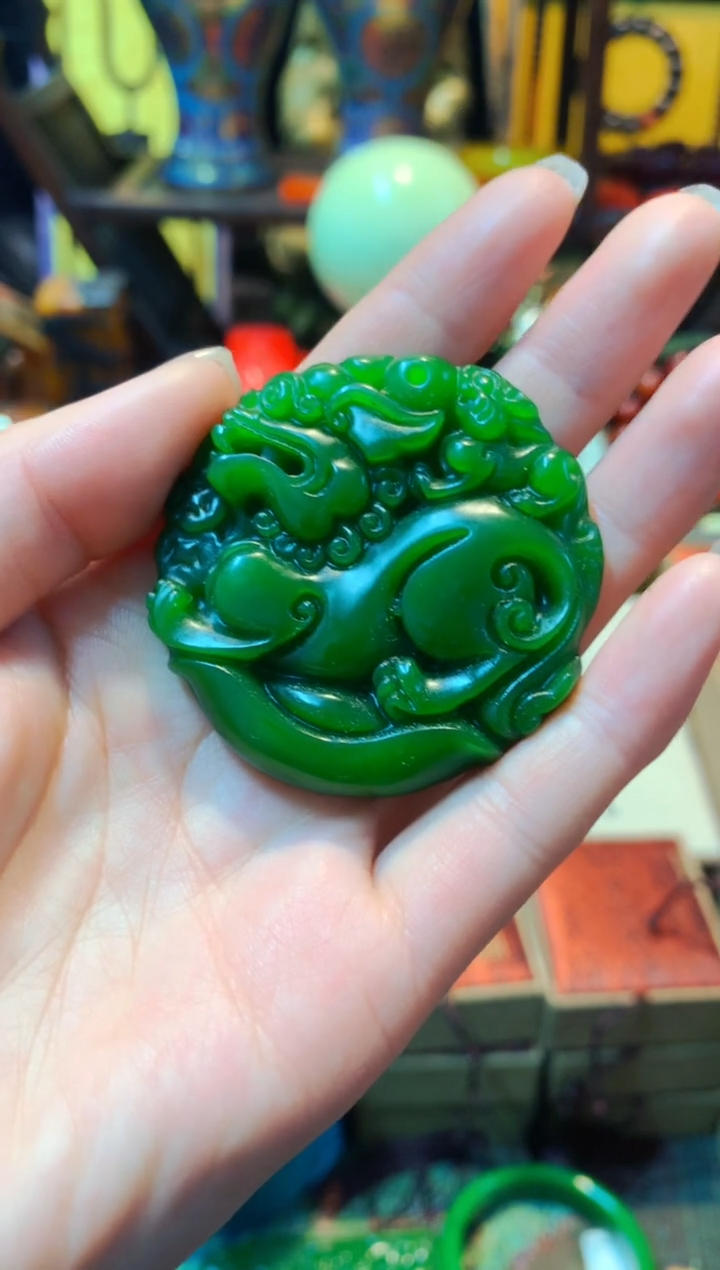 【闪购商品】和田玉（碧玉）挂件未镶嵌主播推荐主播推荐