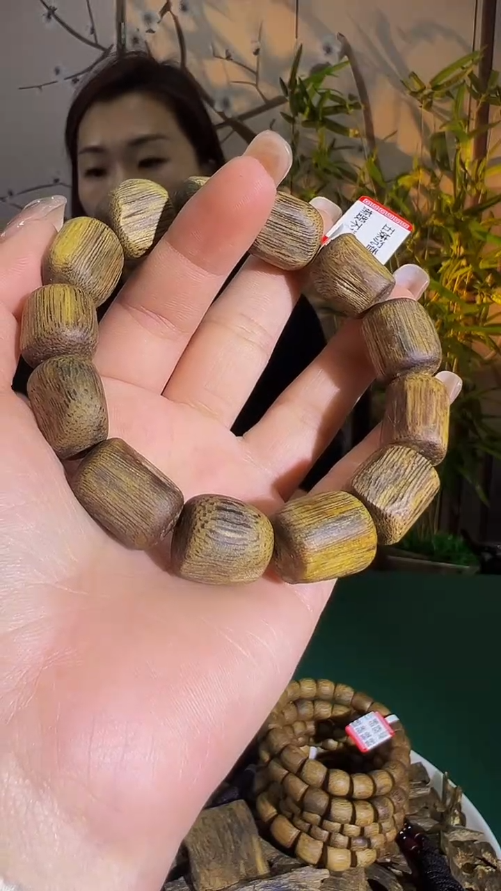 【闪购商品】沉香手串沉浮老料树心油单圈白棋 20