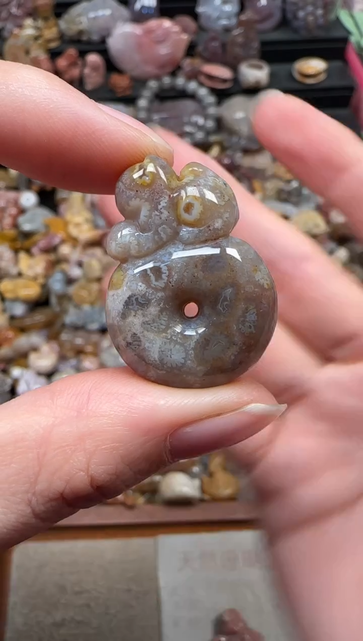 颈饰未镶嵌硅化珊瑚（珊瑚玉）709