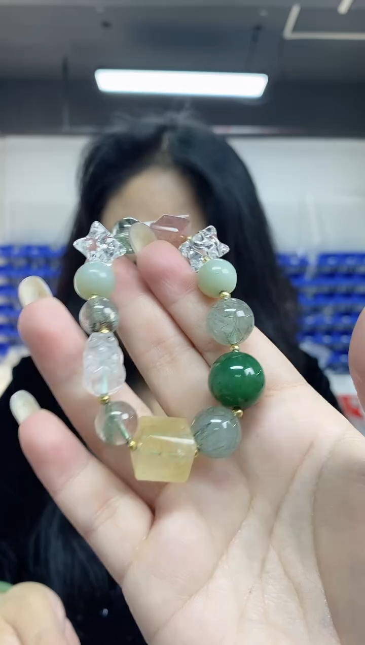 【闪购商品】水晶手串未镶嵌多样性发其一颜色微差