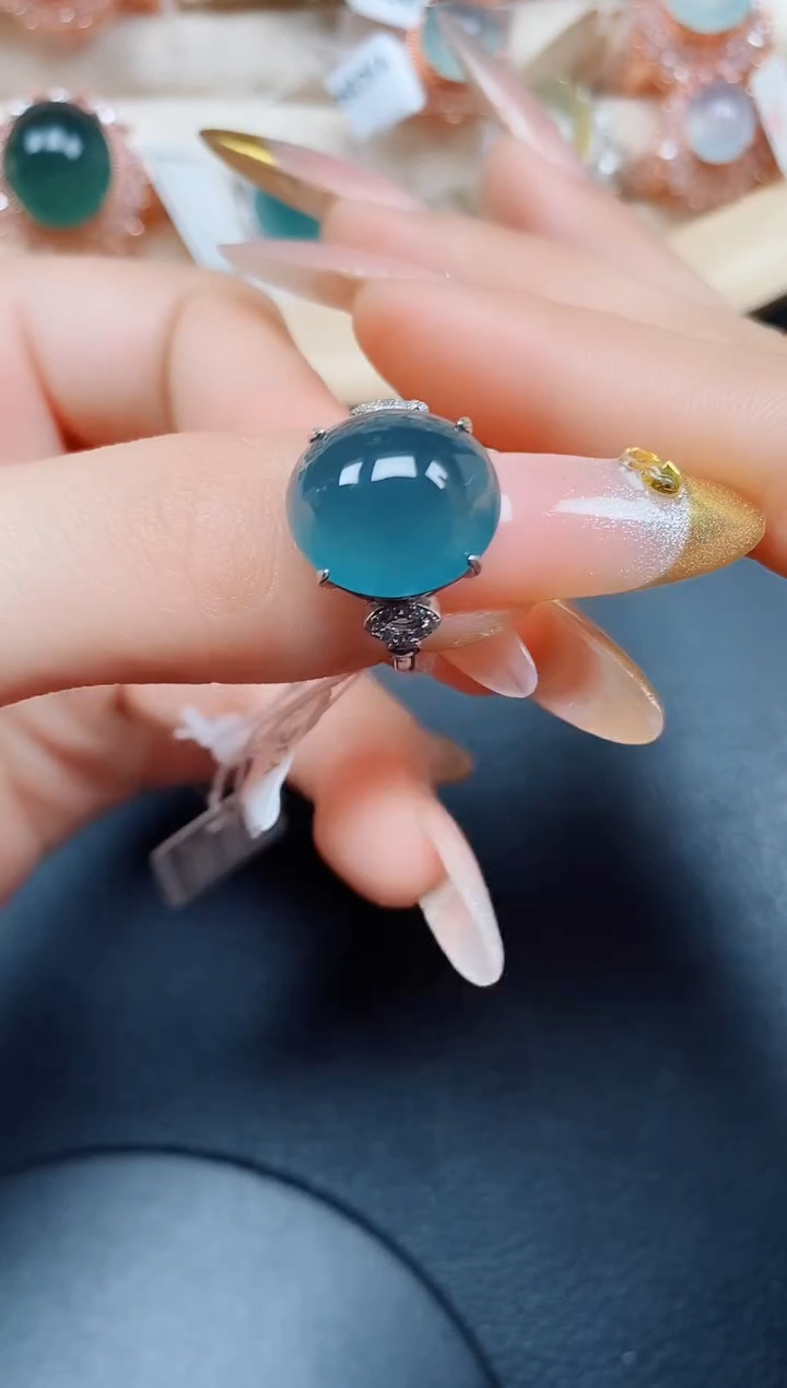 【闪购商品】翡翠戒指银S925镶嵌翡翠