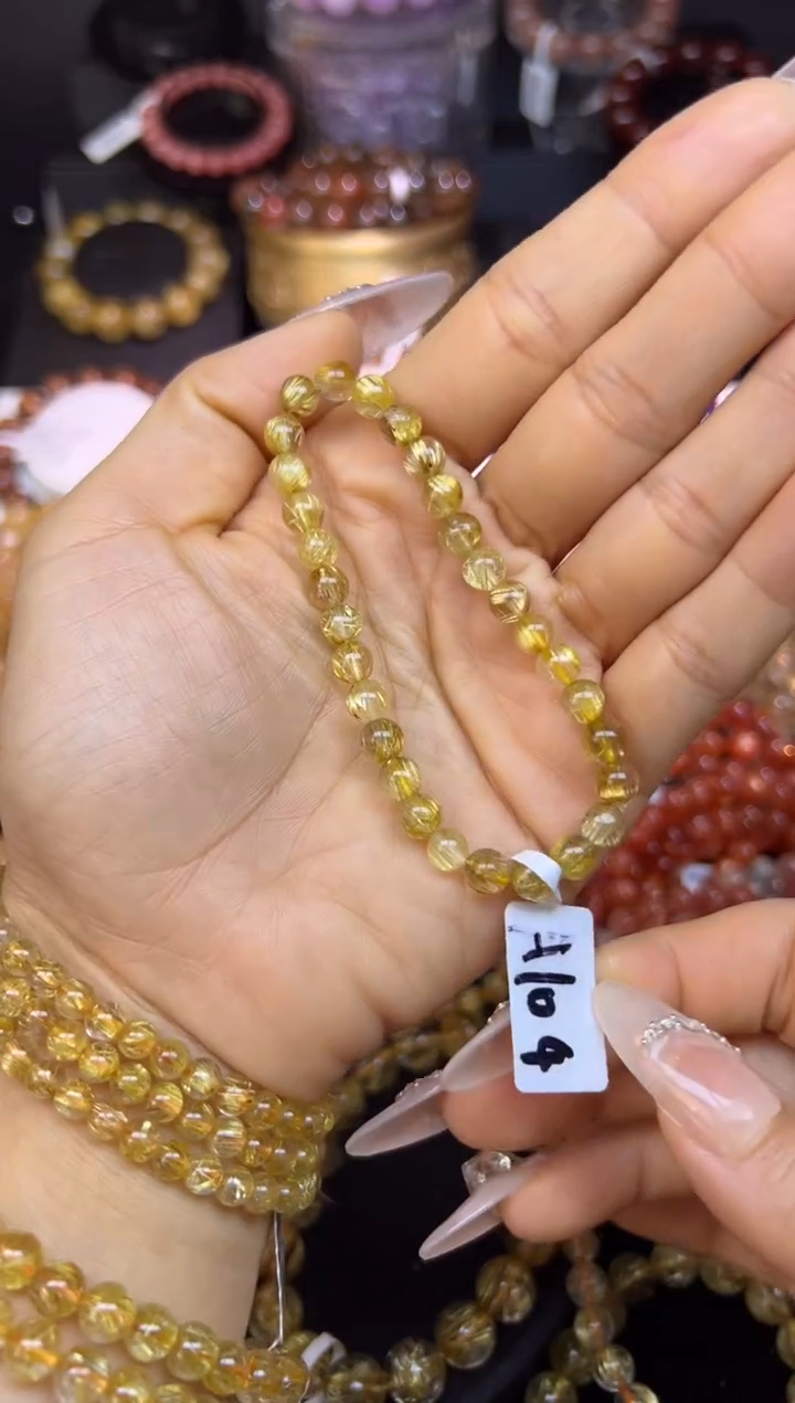未镶嵌手串水晶金发晶6.1mm
