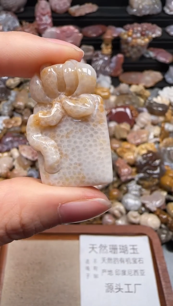 【闪购商品】硅化珊瑚（珊瑚玉）颈饰未镶嵌057