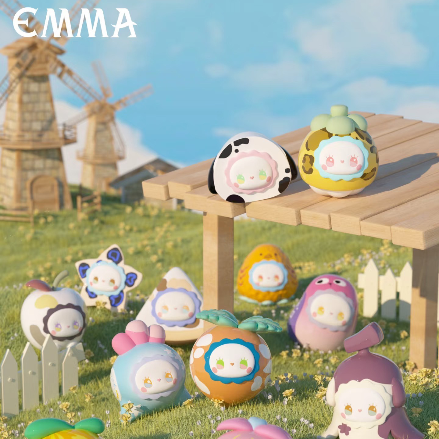 【代拆盒】Emma元气糖心豆系列萌粒盲盒-