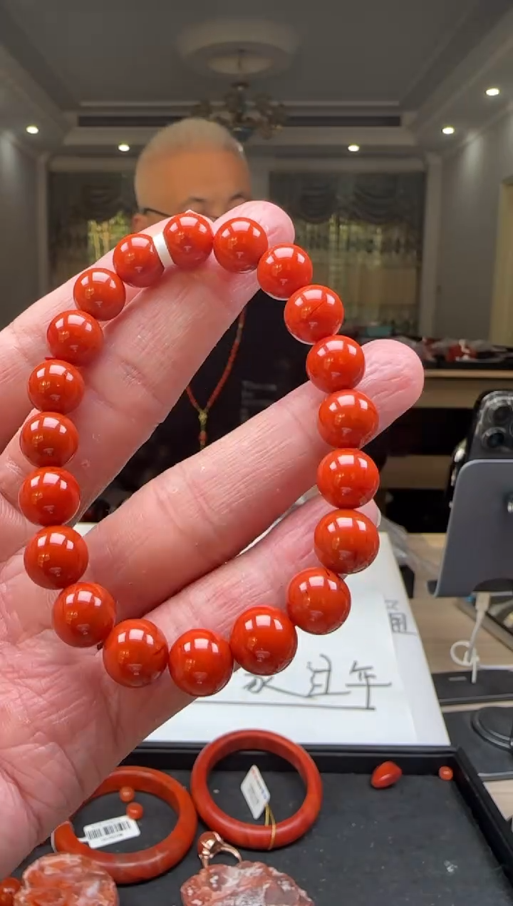 【闪购商品】南红玛瑙10mm瓦西手串圆珠未镶嵌多样性发一件