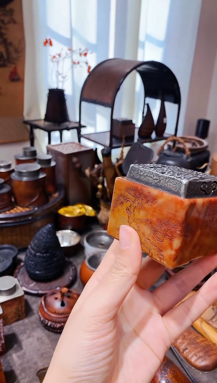 学*寿山石精品雕刻香炉