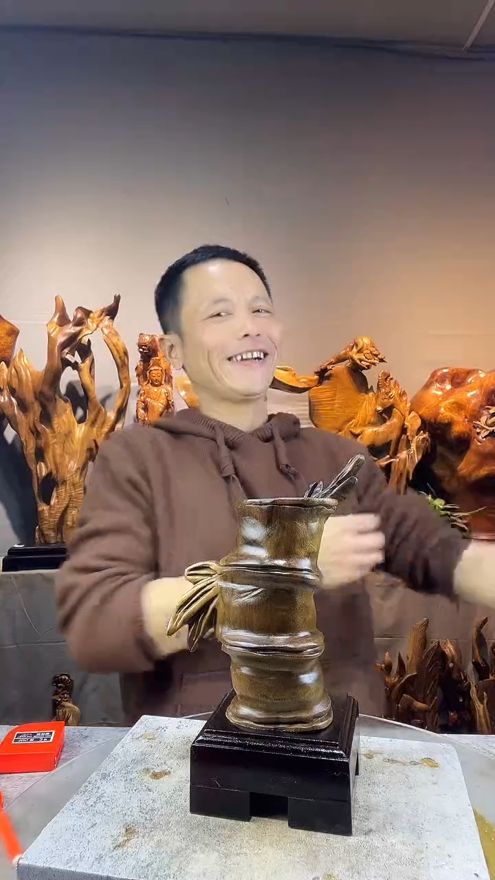 金丝楠储****赁小叶桢楠随行摆件64