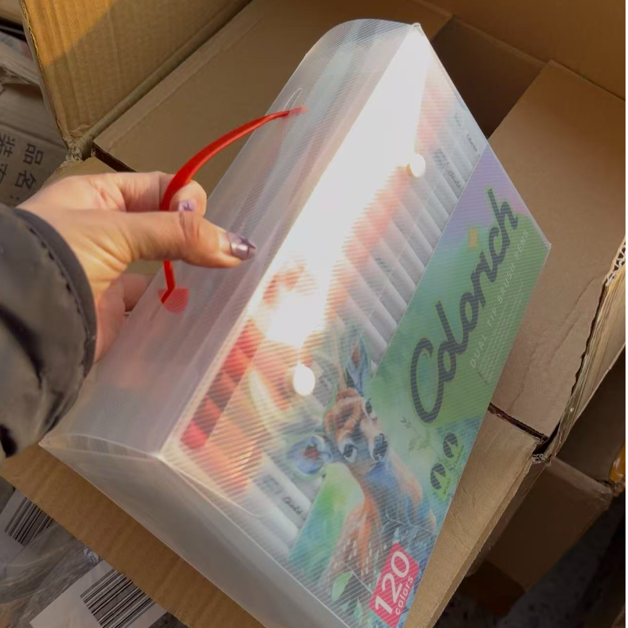 盒装小鹿彩笔120色 NO.退NO.换