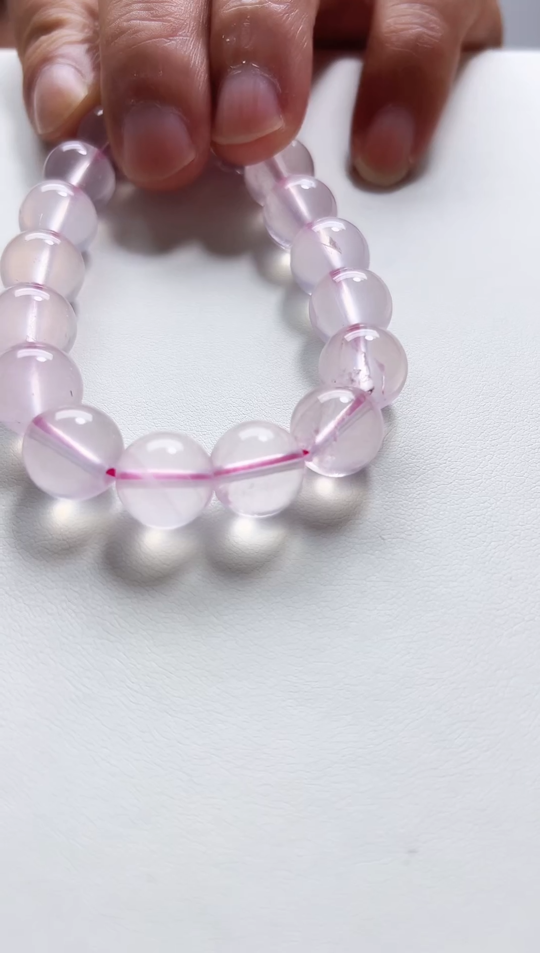 未镶嵌手链水晶12mm粉水晶手链AAAAA