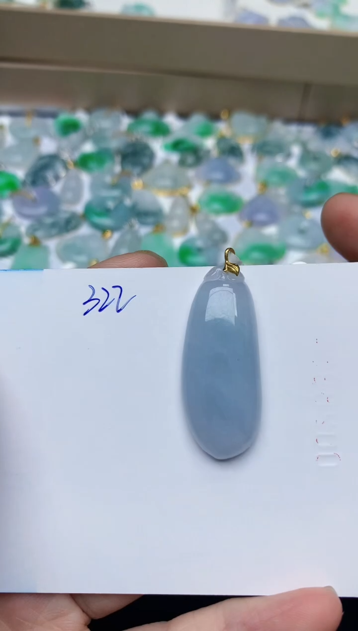 【闪购商品】翡翠颈饰18K金镶嵌天然翡翠A货