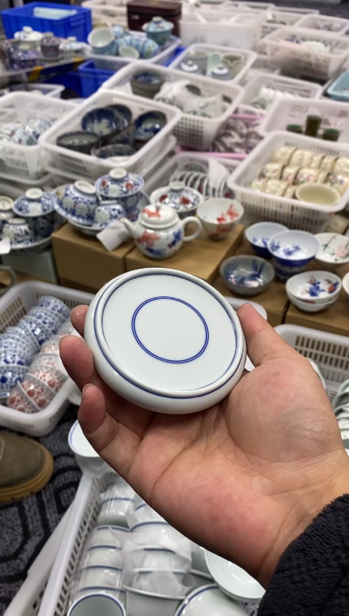 摆件陶景德陶瓷茶具盖置