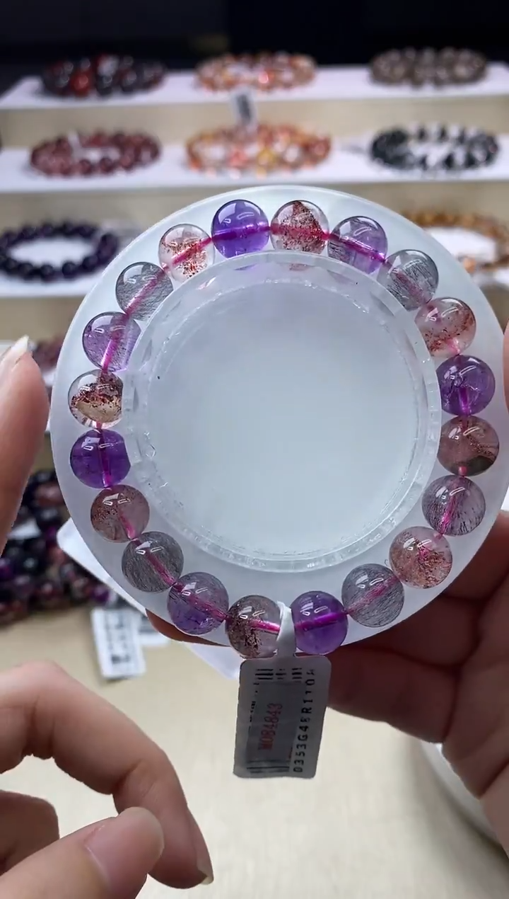 【闪购商品】水晶手链未镶嵌黑加仑超七9m+