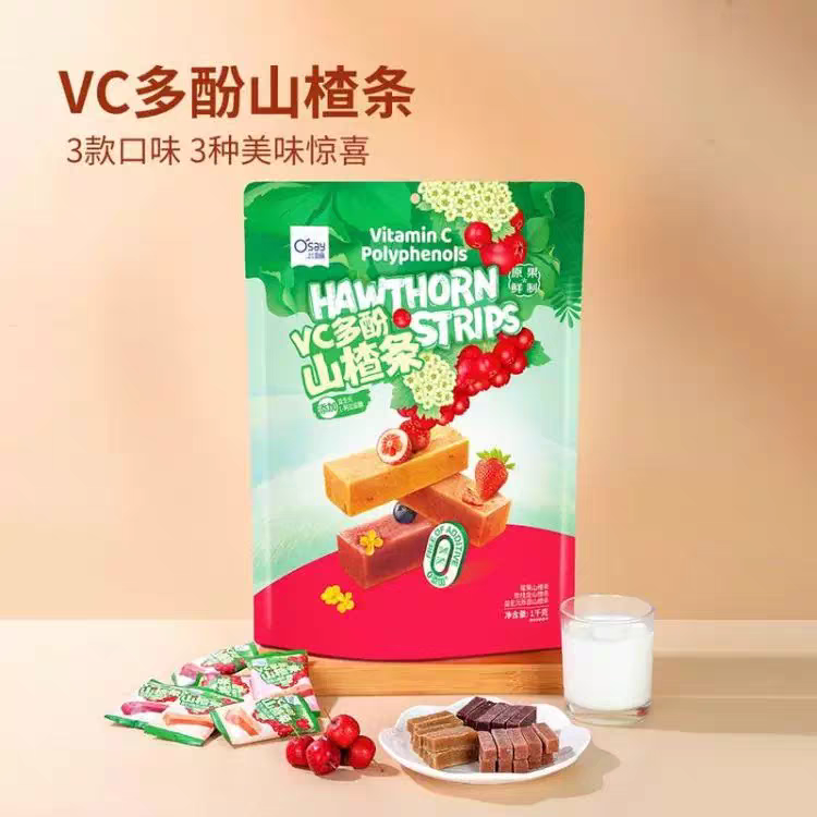 奥赛 VC多酚山楂条 1kg*1袋