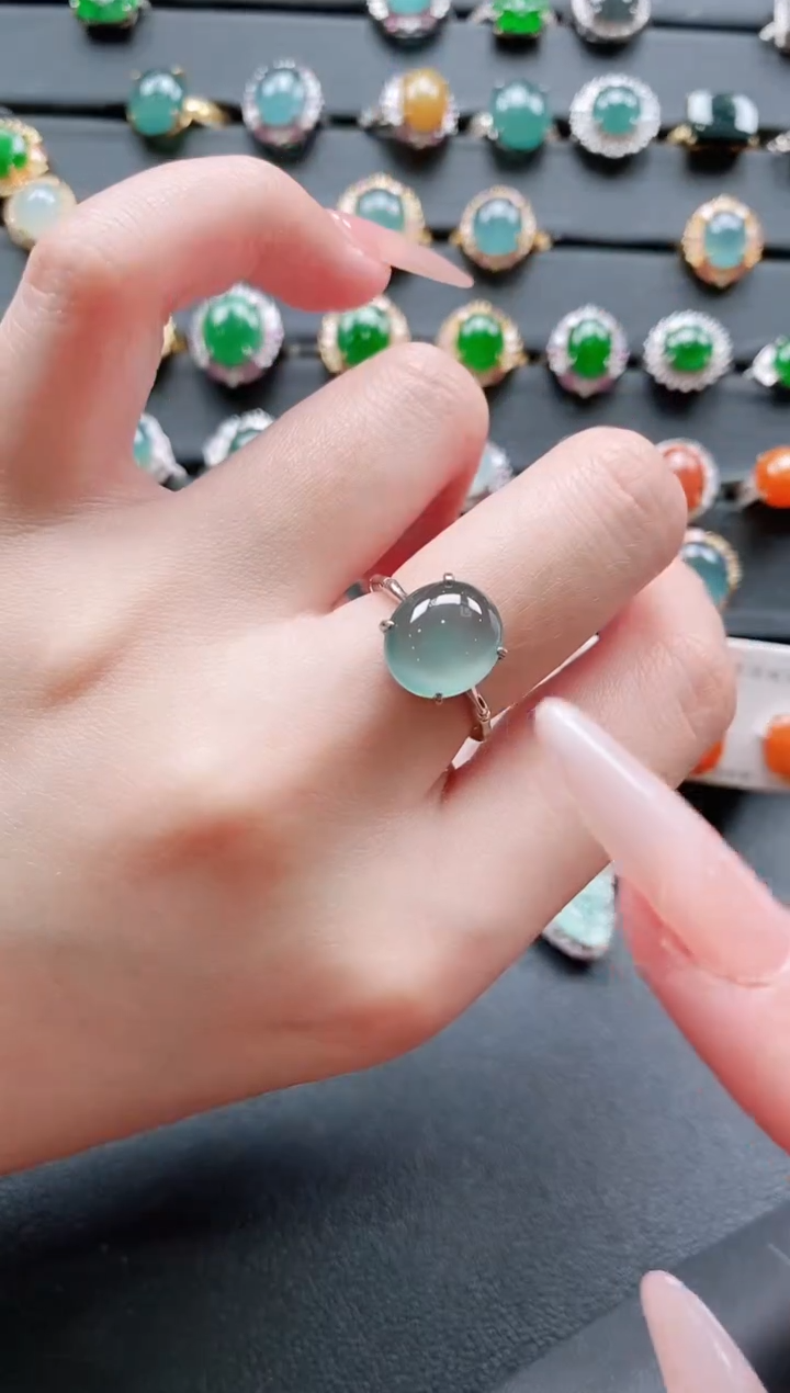 【闪购商品】翡翠戒指银S925镶嵌11111111