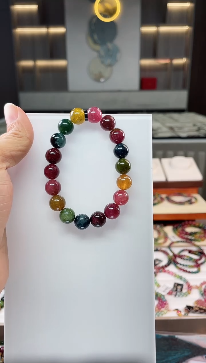 未镶嵌老矿碧玺单圈手串10mm+碧玺（多样性发一条）Q