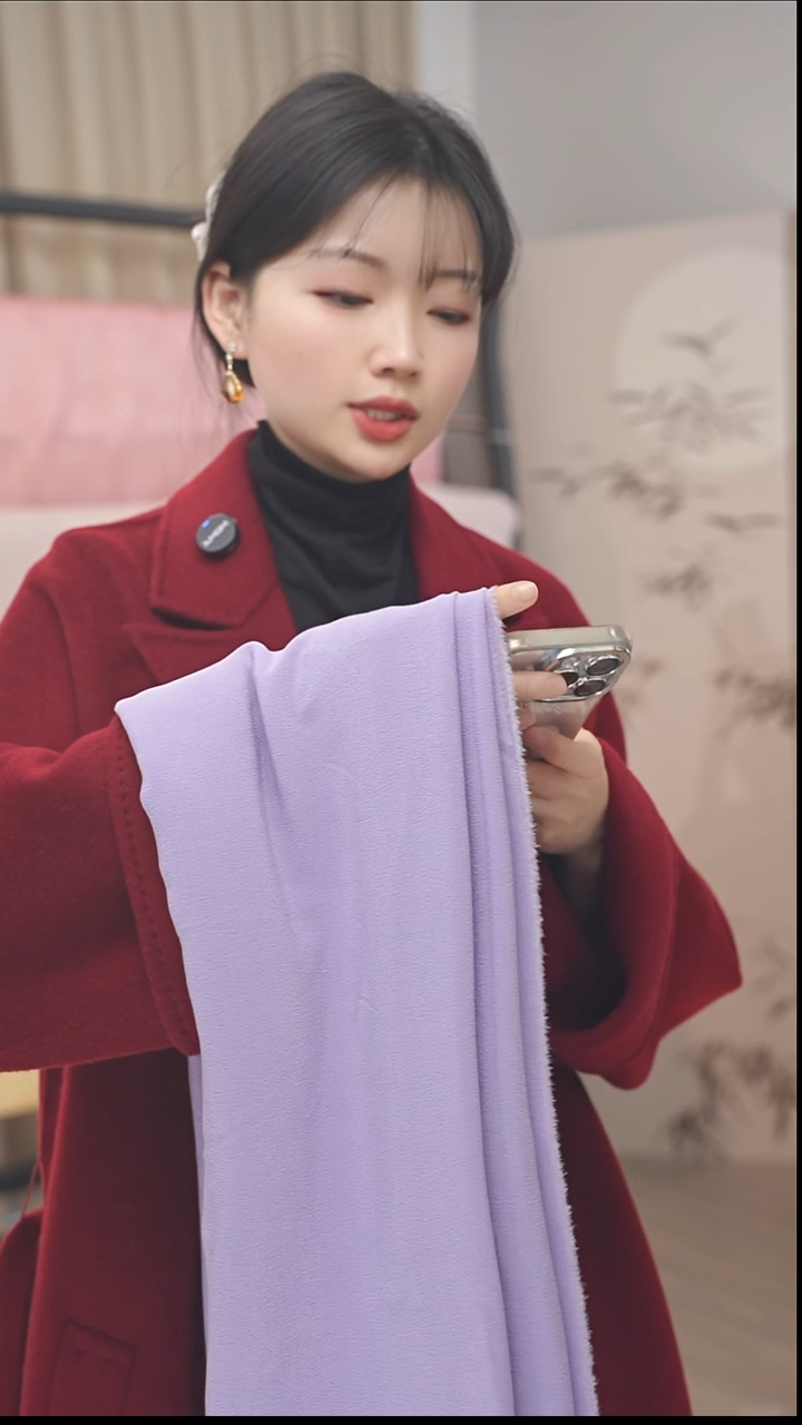 140门幅鬼绉丁香紫1.63-1.45米