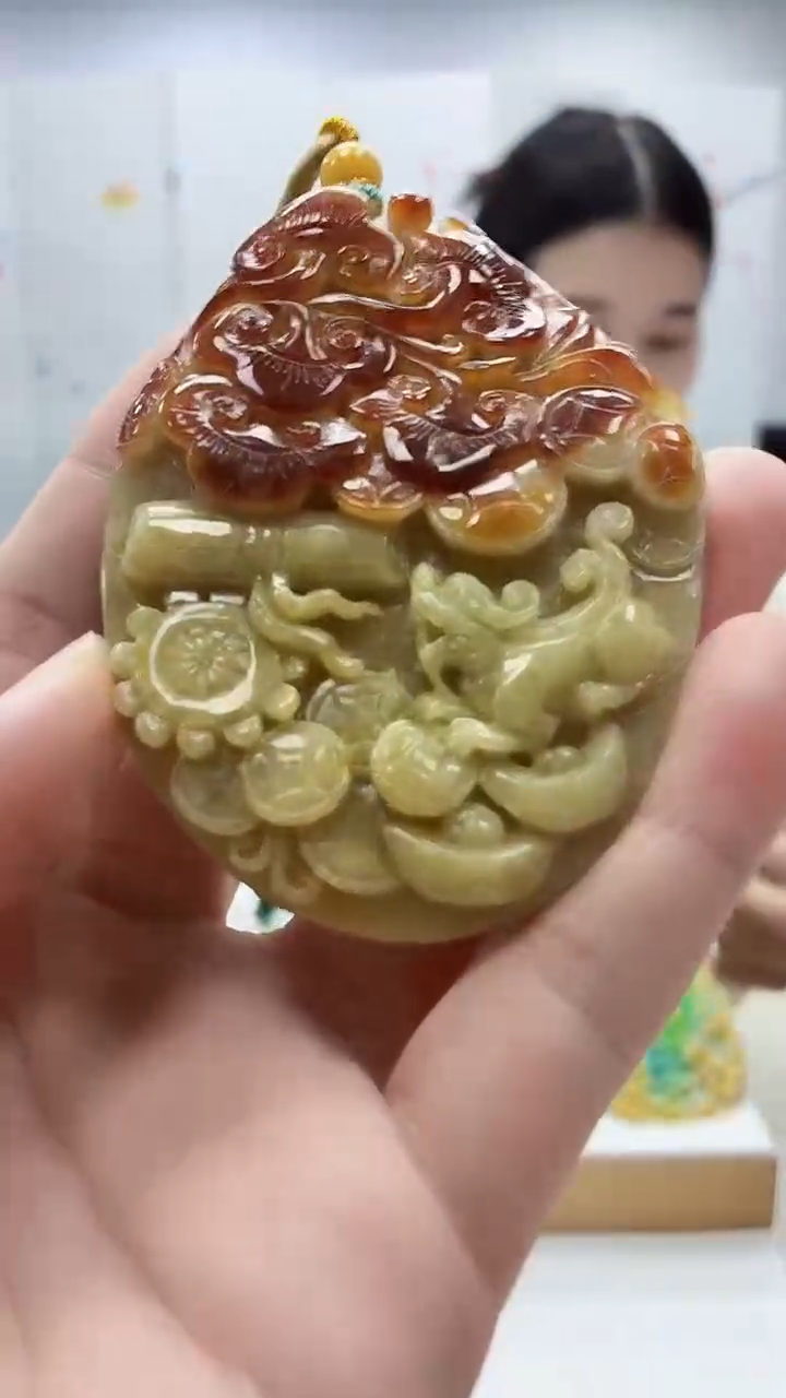 未镶嵌定制翡翠雨***…4812bb-毛货挂件