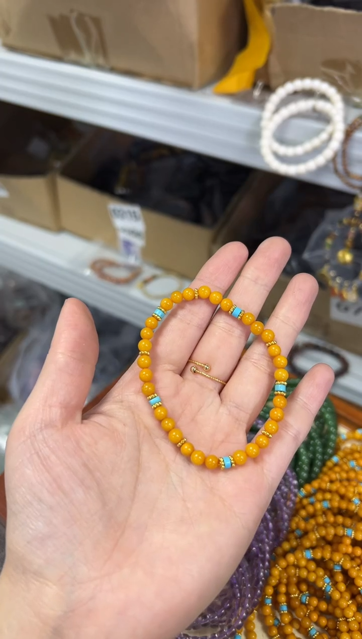 【闪购商品】蜜蜡手链未镶嵌满蜜蜜蜡小米珠松款手链[888]