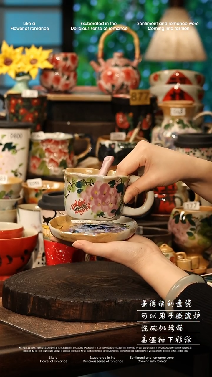 陶瓷景德镇高温釉下彩手工手绘款式@A0265@