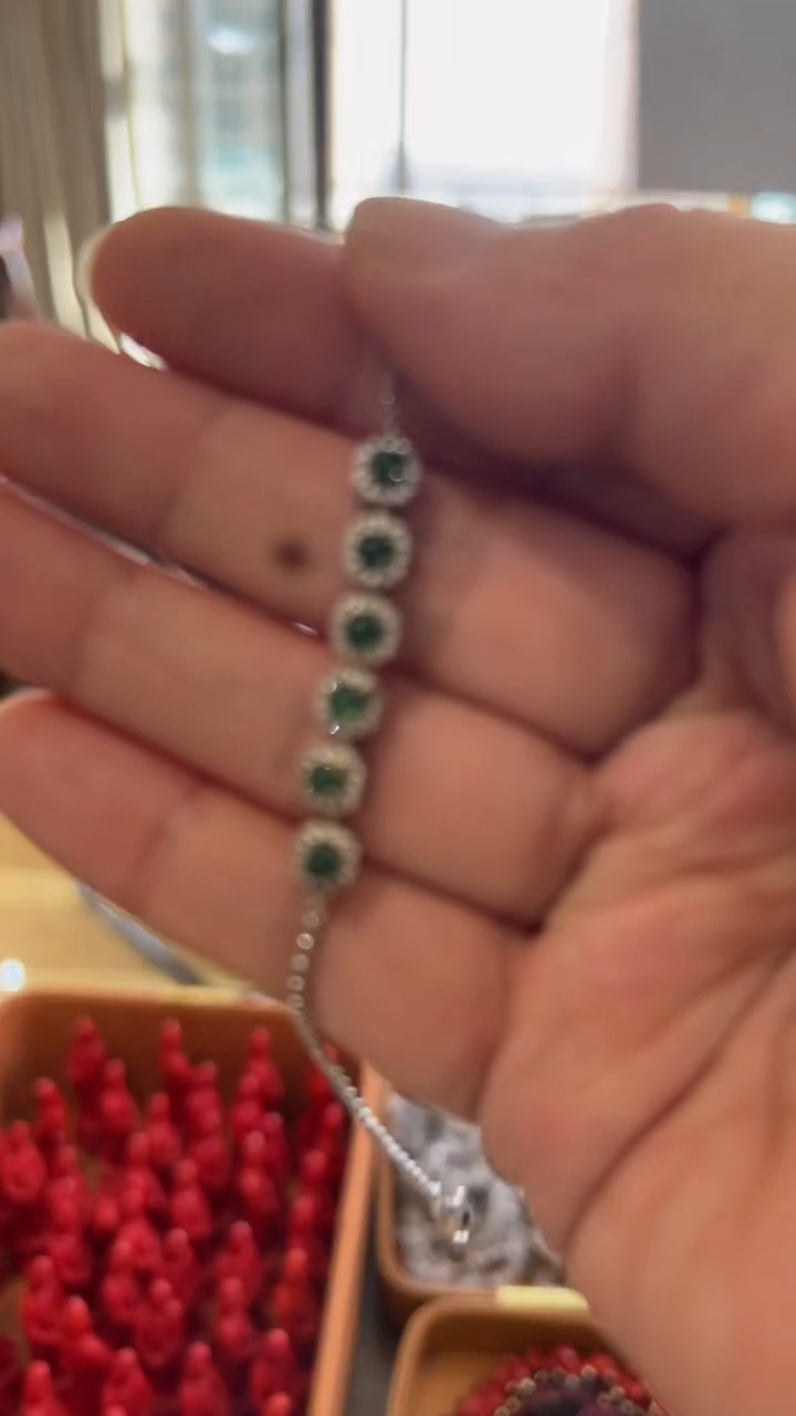 未镶嵌手链翡翠链翡翠铭昌福纯天然翡翠手链 4408-8 