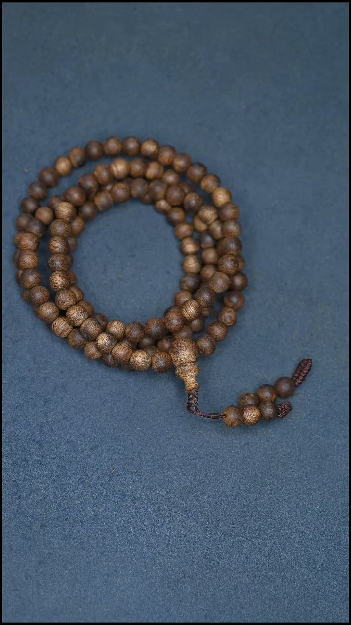 沉香手串海南莺歌绿棋多圈圆珠