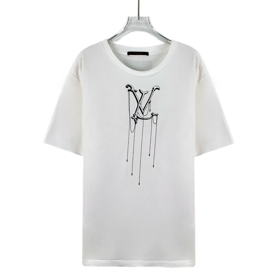99新 LouisVuitton/路易威登  HM0797 logo吊坠印花棉质圆领短袖 