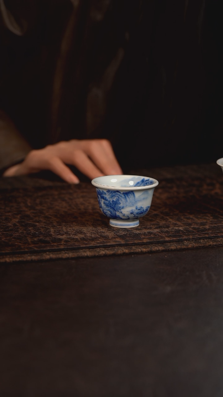 【闪购商品】杯聚澜堂重工山水小压手杯