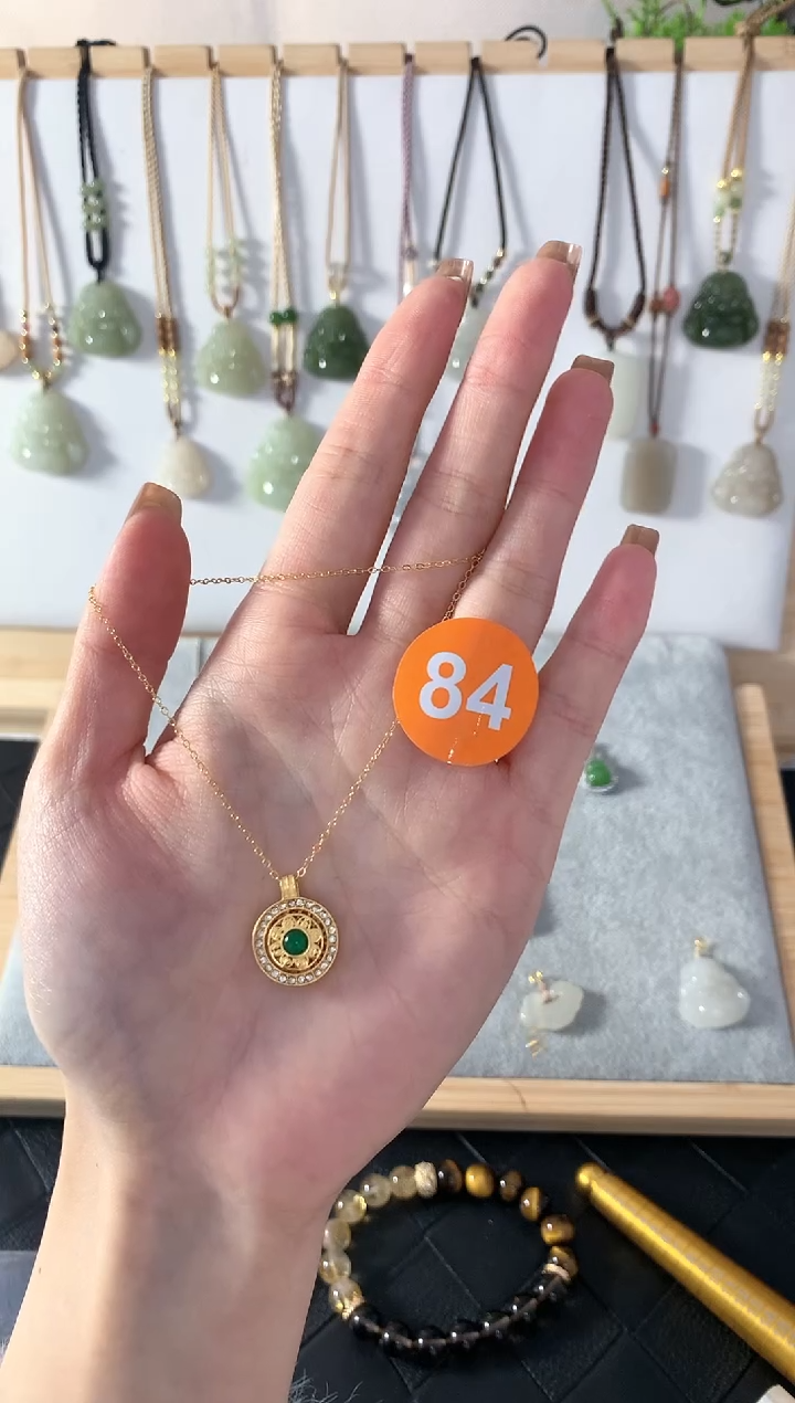 【闪购商品】翡翠颈饰银S925镶嵌吊坠4