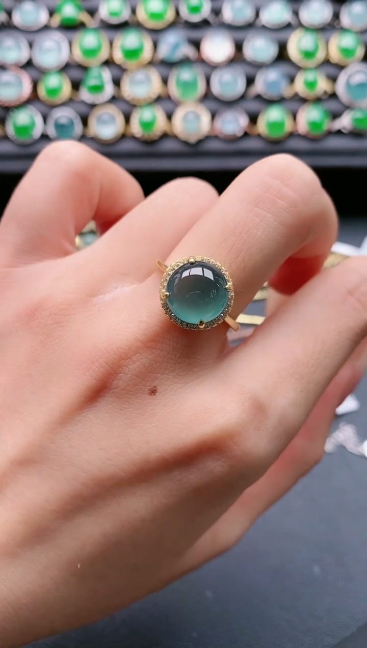 【闪购商品】翡翠戒指银S925镶嵌11111