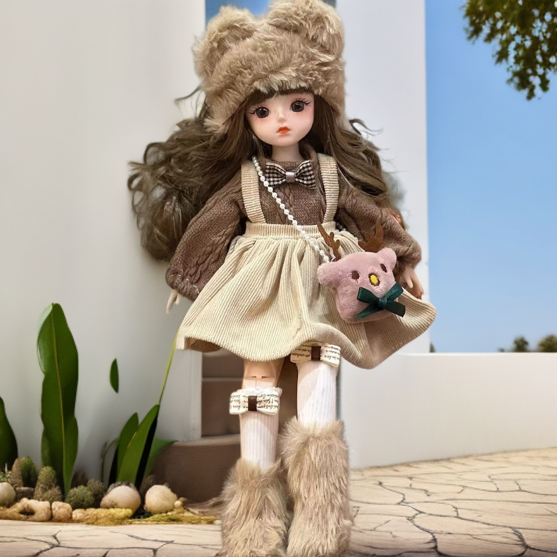 bjd娃娃高颜值30厘米洋娃娃6分娃衣套装女孩芭比娃娃仿真人版BJD