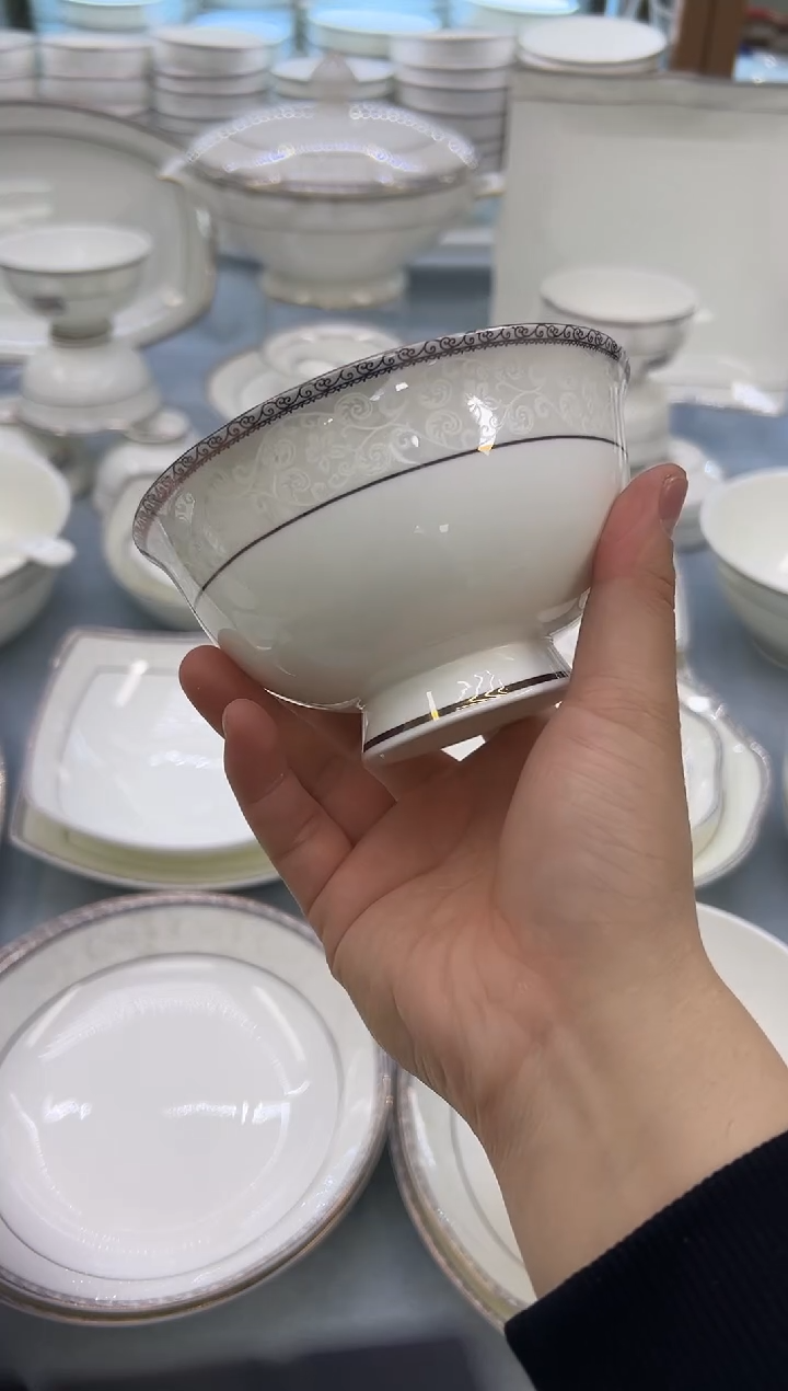 骨瓷玲珑5高10个  