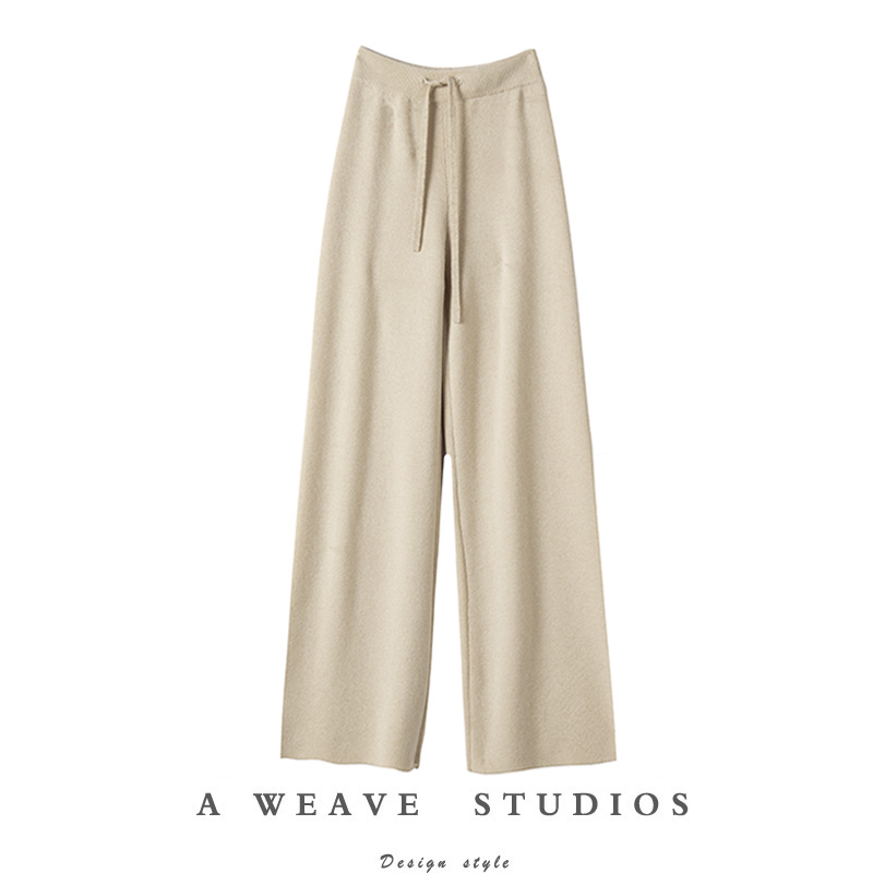纯山羊绒裤子加厚外穿女阔腿裤 KZ032