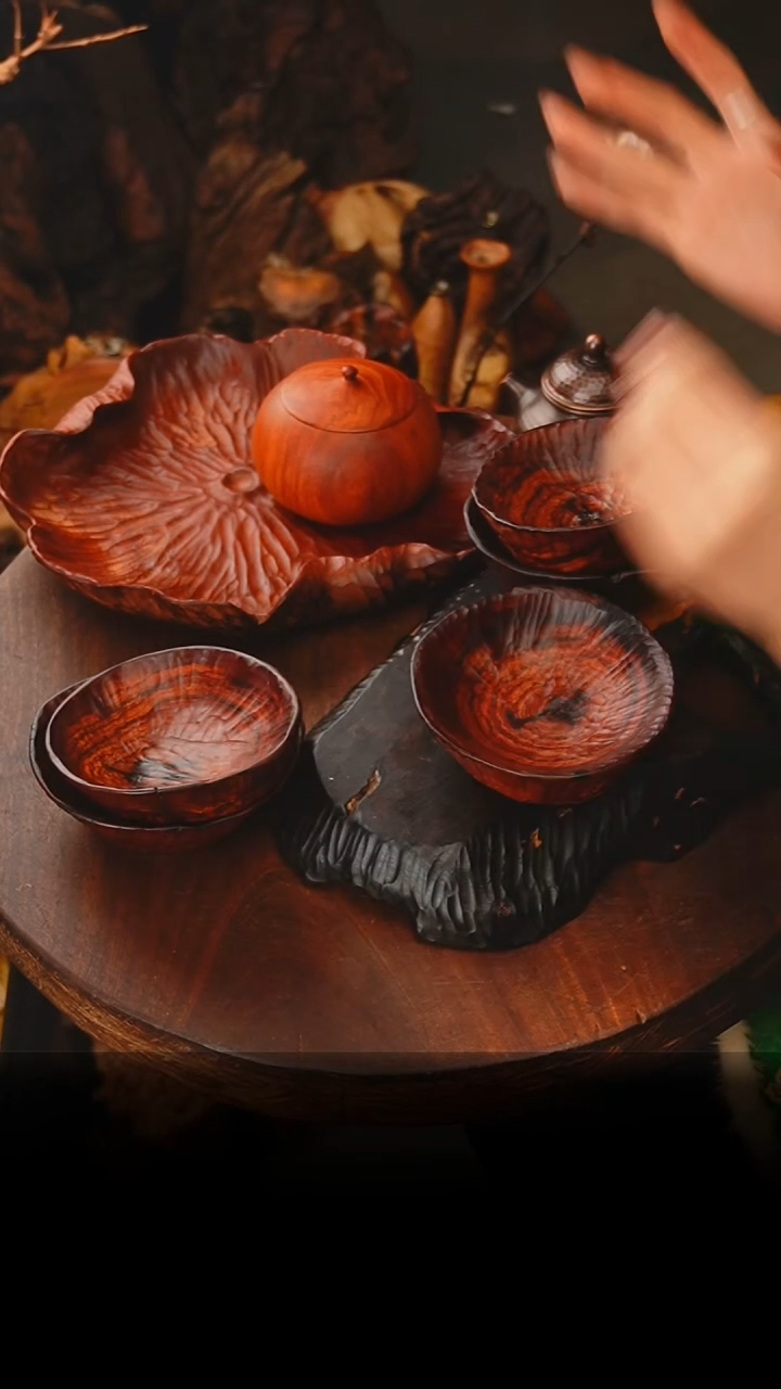 老叶木作作品大红酸枝碗一个