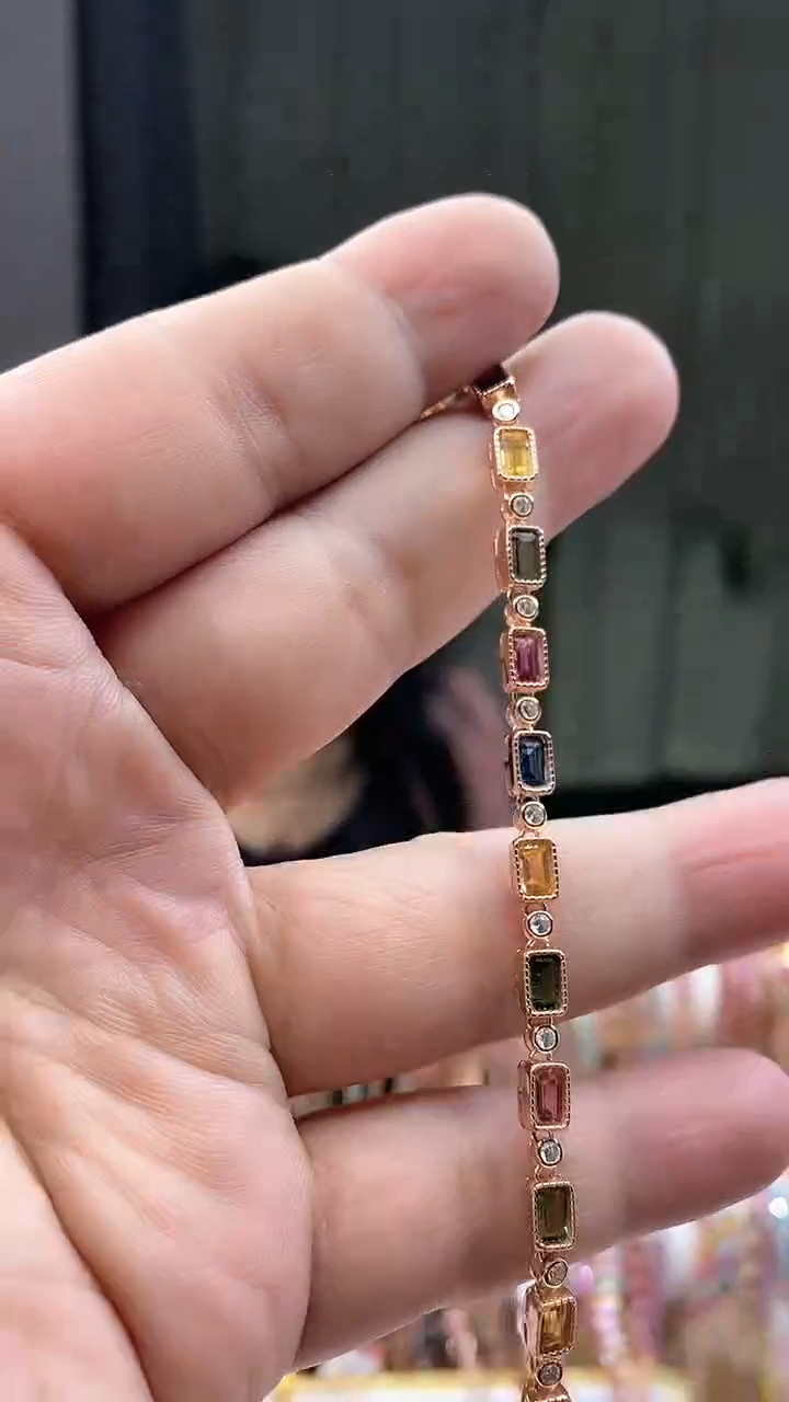 【闪购商品】碧玺手链银S925镶嵌3434534534534