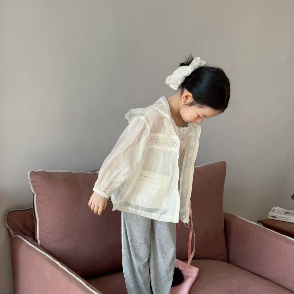 Alice *633* 茉莉岛女童夏季拼蕾丝防晒衣