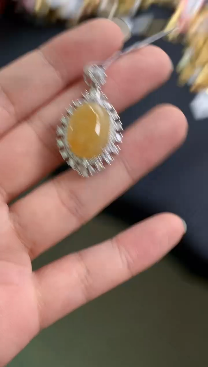 翡翠戒指银S925镶嵌天然A货缅甸翡翠