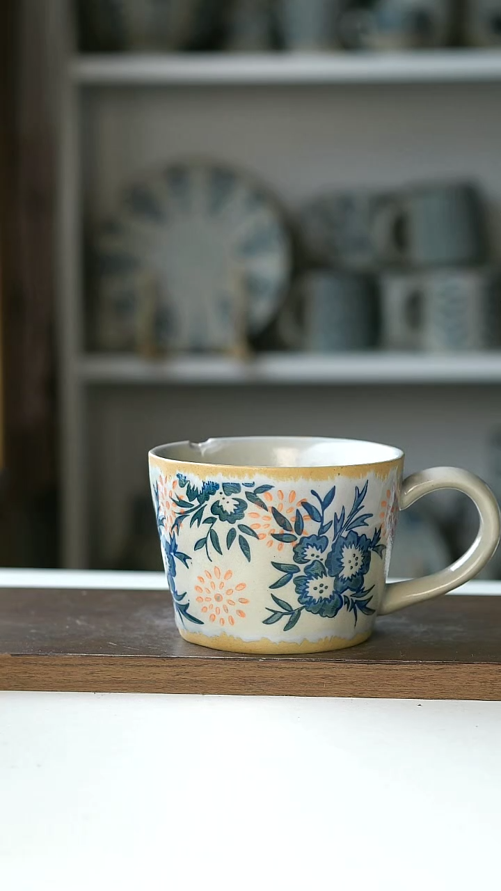 【闪购商品】陶瓷021粗陶瑕疵马克杯@4-2@