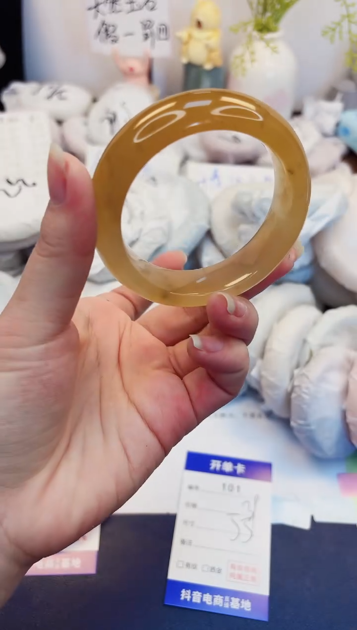 【闪购商品】石英质玉手镯未镶嵌101-财气镯-圈口55